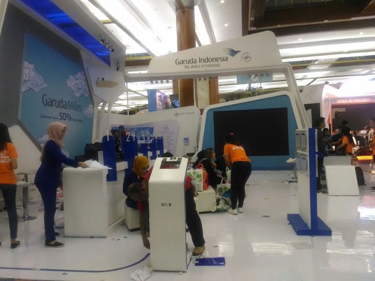 sewa mesin antrian jakarta antrianqu garuda travel fair 1
