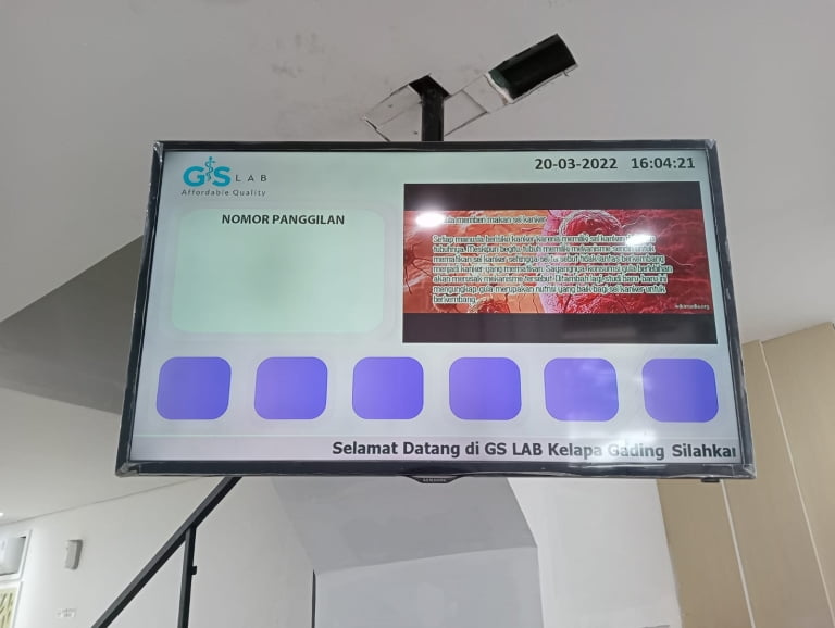 mesin antrian klinik gs lab kelapa gading 1