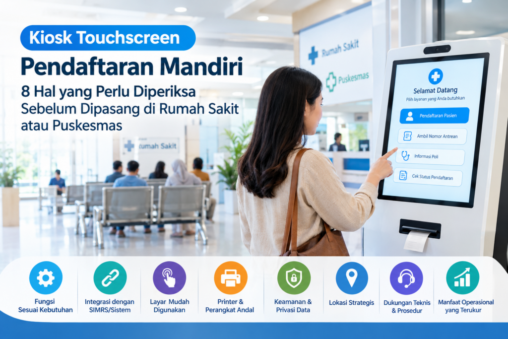 Cara Memilih Sistem Antrian Digital untuk Rumah Sakit dan Instansi 2 kiosk touchscreen scaled
