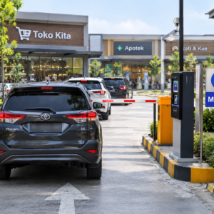 palang parkir 2 gate in